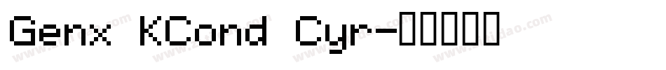 Genx KCond Cyr字体转换